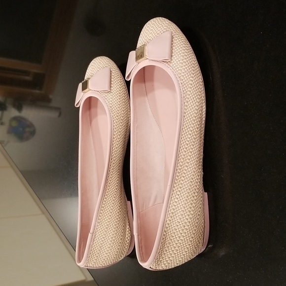 💕TED BAKER LONDON💕 Sualli Flat Raffia Pink Bow Ballet Pumps 38 New Without Box - Picture 13 of 16